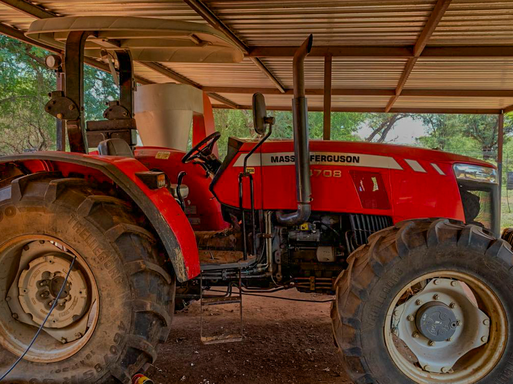 Tractor on farm